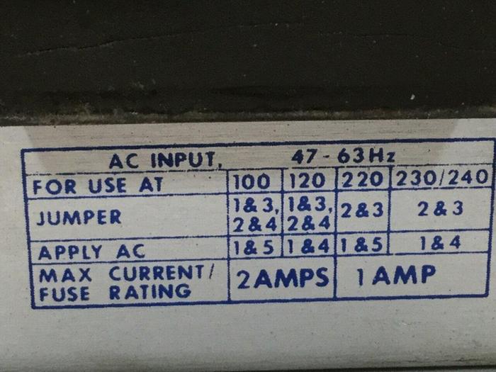 Used POWER ONE Power Supply HN5-9/OVP-A #110075