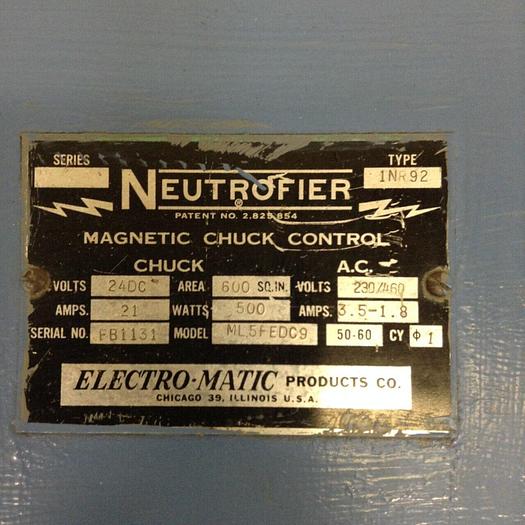 Used ELECTROMATIC Magnetic Chuck Control ML5FEDC9 Used