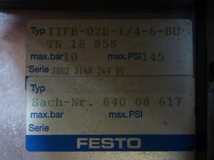 Used FESTO Control Block / Valve Terminal IFB8-02 #52803