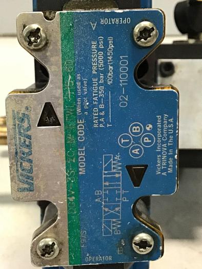 Used VICKERS Valve with Corepull Manifold DG4V-3S-2C-M-F-TWL-H5-60 #133067