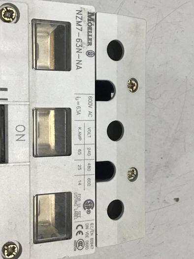 Used MOELLER 63 Amp Circuit Breaker NZM7-63N-NA #137124