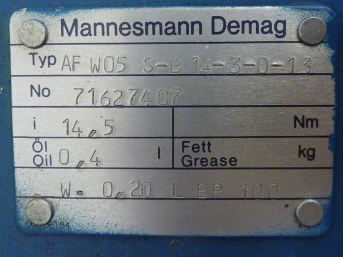 Used MANNESMANN DEMAG Microspeed Unit FG06 U1-H2-F2 Used