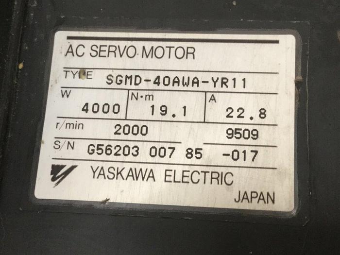Used YASKAWA AC Servo Motor SGMD-40AWA-YR11 Used