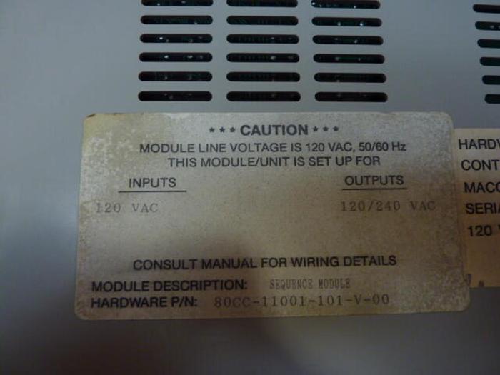 Used BARBER COLMAN Pressure Module 80CC-11001-101-V-00 #5489