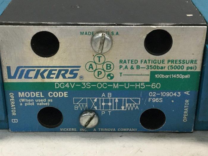 Used VICKERS Valve DG4V3SOCMUH560 #110415
