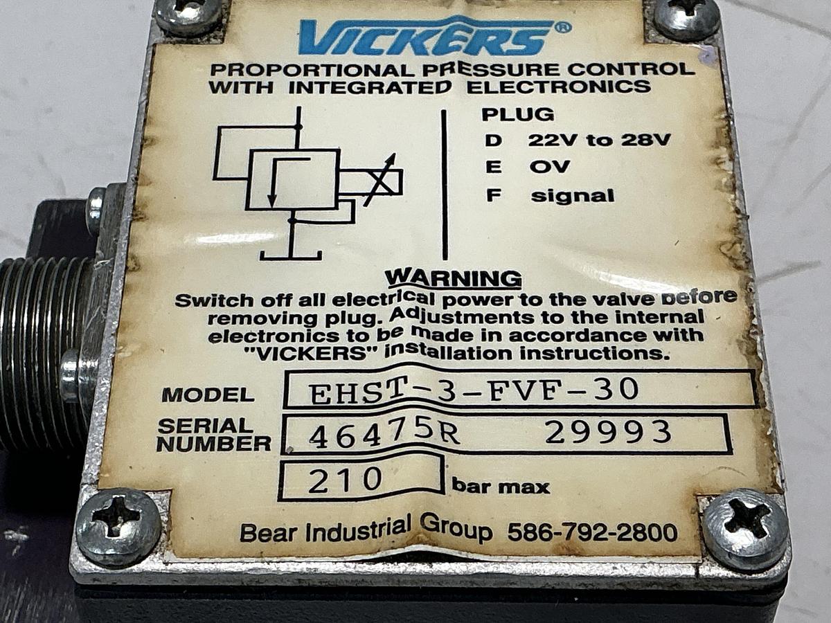 Used VICKERS EHST-3-FVF-30