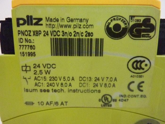 Used PILZ Safety Relay PNOZX8P24VDC3N/O2N/C2SO #46487