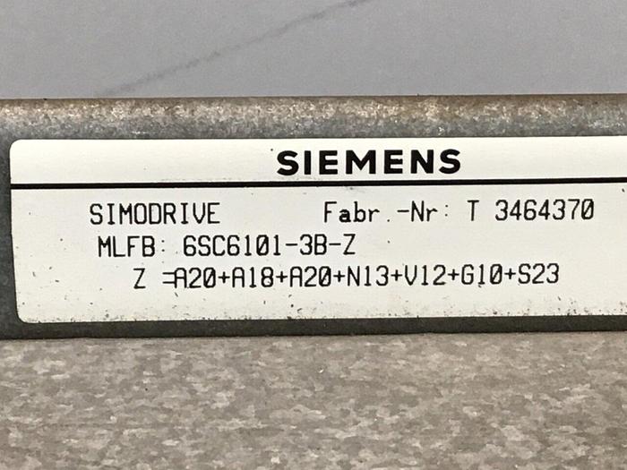 Used SIEMENS Simodrive Rack 6SC6101-3B-Z Used