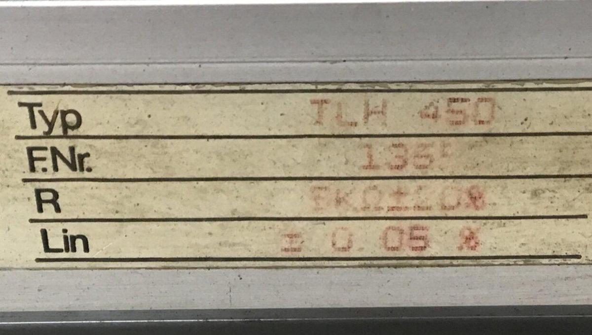 Used NOVOTECHNIK Linear Transducer TLH450 Used