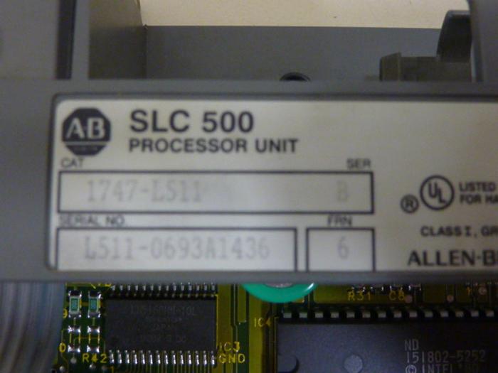 Used ALLEN BRADLEY 5/01 Processor Unit 1747-L511 SER B #60540