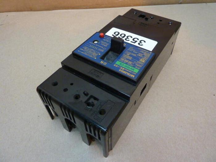 Used MITSUBISHI 100 Amp Circuit Breaker NV100-CS-100 #35366
