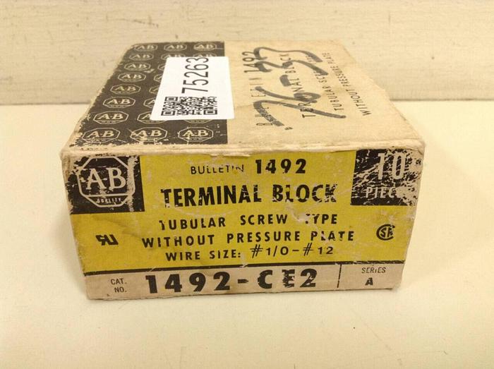 ALLEN BRADLEY Terminal Blocks 1492-CE2 SER A #75263