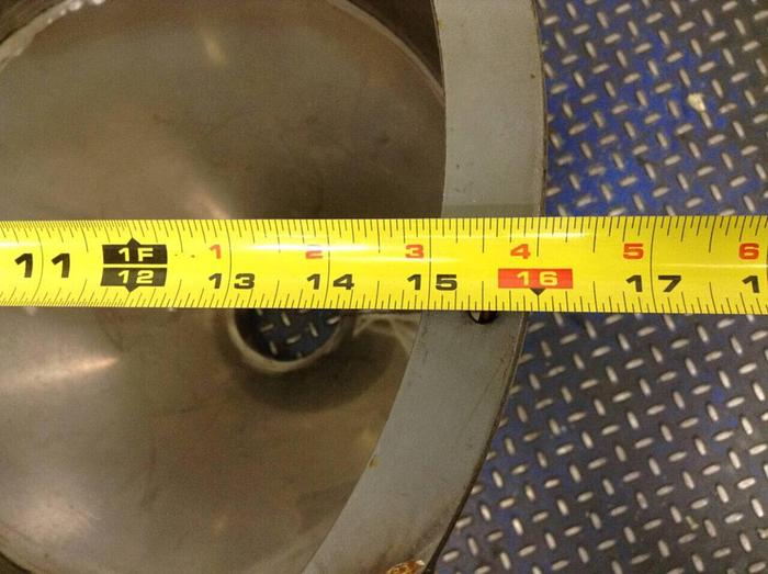 Used METAL FABRICATOR Stainless Steel Hopper w/ Clamping Band HOPPER843 #74843