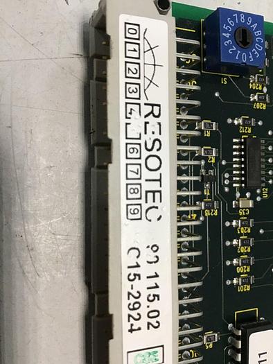 Used RESOTEC Circuit Board Card 90115.02 #139563