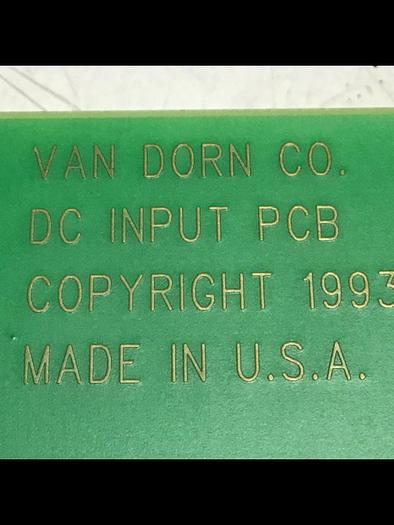 Used VAN DORN DC Input Board 330037 PC330-037 Used