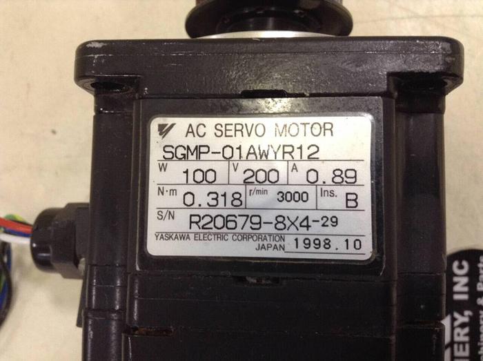 Used YASKAWA AC Servo Motor SGMP-01AWYR12 Used