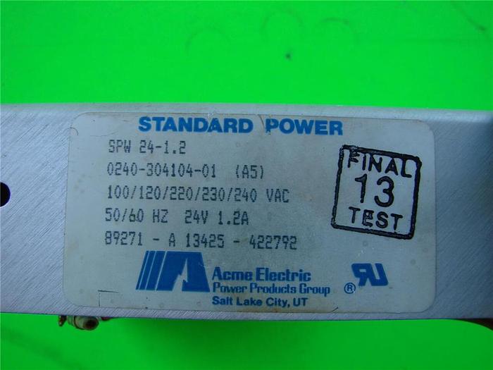 Used ACME ELECTRIC Power Supply SPW24-1.2 #7524