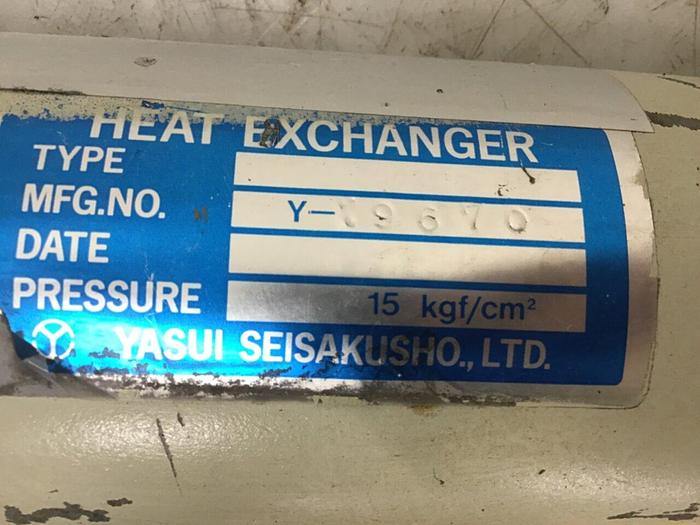 Used YASUI SEISAKUSHO Heat Exchanger Y-89670 Used