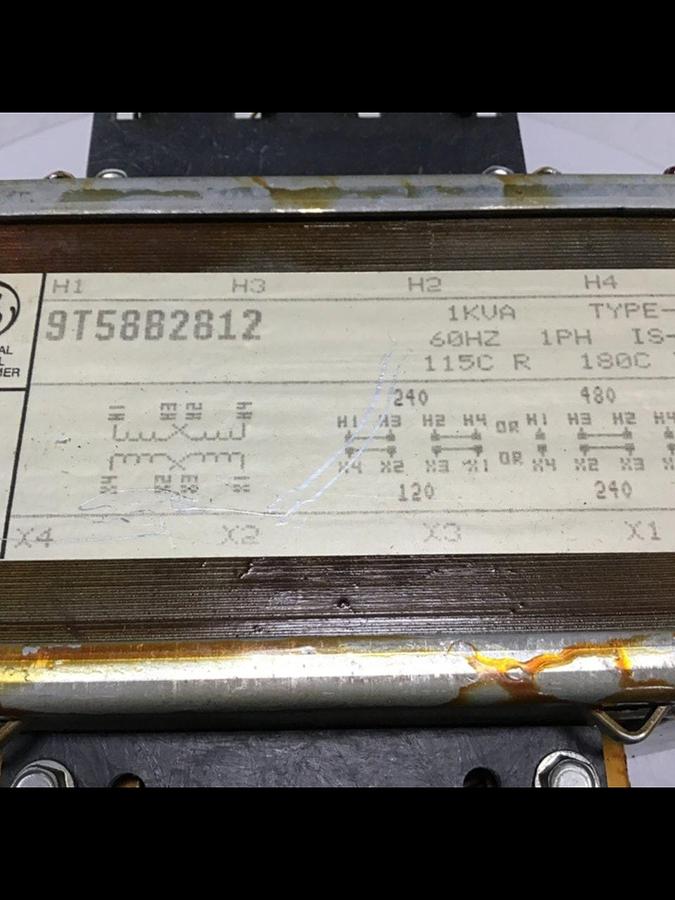 Used GENERAL ELECTRIC / GE 1.00 kVA Transformer 9T58B2812 Used