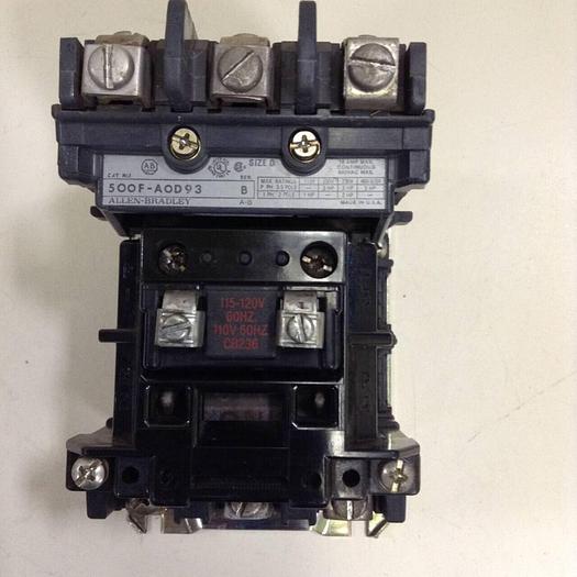 Used ALLEN BRADLEY Contactor 500F-AOD93 SER B #85157