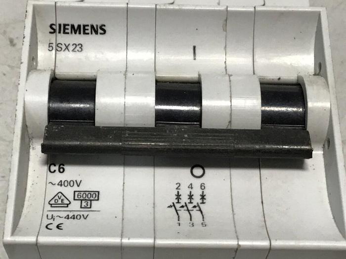 Used SIEMENS 6 Amp Circuit Breaker 5SX23C6 #122610