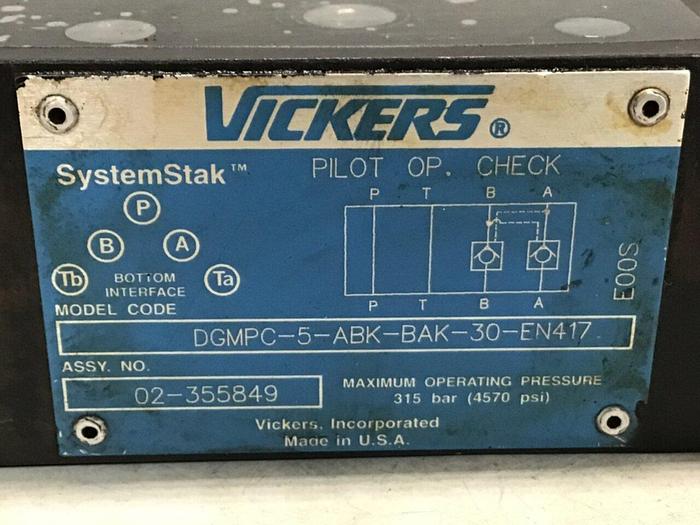Used VICKERS Valve DGMPC-5-ABK-BAK-30-EN417 #137941