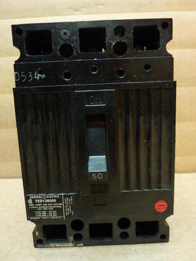 Used GE 50 Amp Circuit Breaker TED136050 #27629