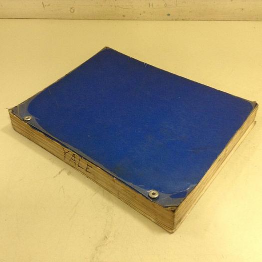Used YALE Maintenance & Parts Manual MANUAL968 #70968