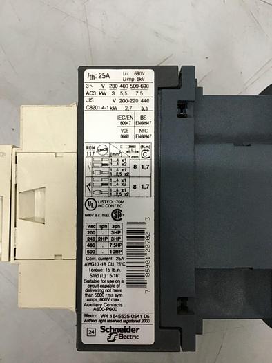 Used TELEMECANIQUE Contactor LC1D12 #119124