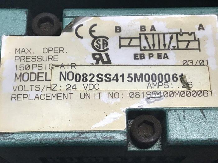 Used NUMATICS Solenoid Valve 081SA400M000061 #124773