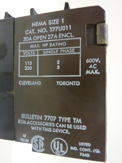 Used SYLVANIA Contactor T77U011 #42973