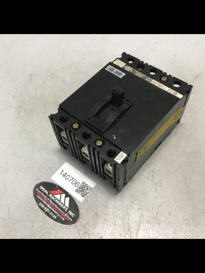 Used SQUARE D 100 Amp Circuit Breaker FAL36100 Used