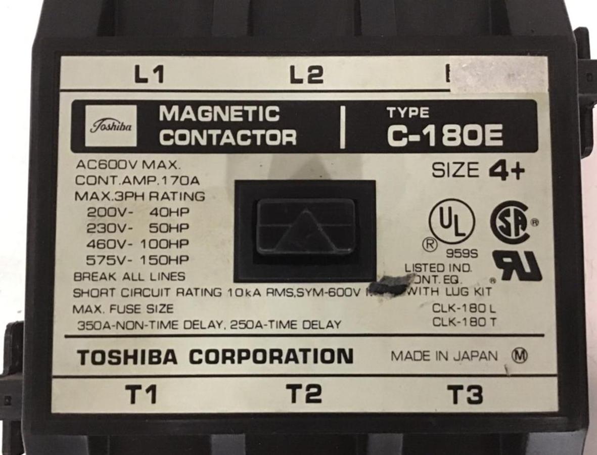 Used TOSHIBA Magnetic Contactor C-180E USED