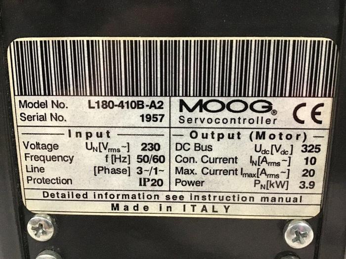 Used MOOG Servo Drive L180-410B-A2 Used