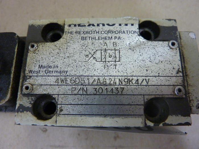 Used REXROTH Solenoid Valve 4WE6D51AG24N9K4V #49620