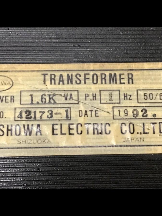 Used SHOWA 1.6 KVA Transformer 42173-1 USED