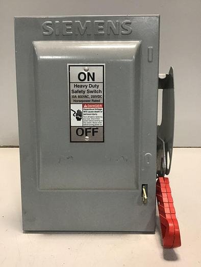 Used SIEMENS 30 Amp Safety Disconnect Switch HNF361 VBII #130010