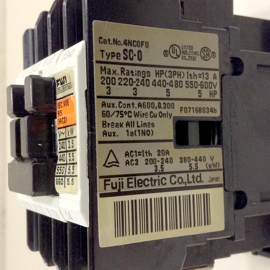 Used FUJI ELECTRIC Contactor SC-0 4NC0F0 USED