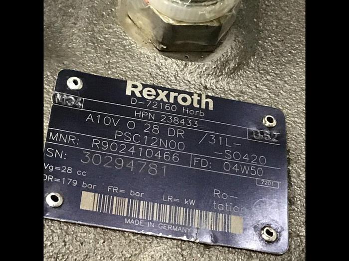 Used REXROTH Piston Pump A10VO28DR/31L-PSC12N00-S0420 Used