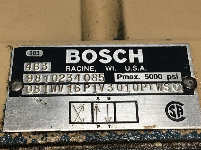Used BOSCH Valve 081WV16P1V3010PYWS024/00D Used #117038