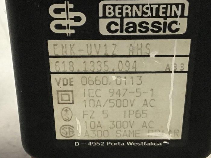 Used BERNSTEIN Limit Switch ENK-UV1Z AHS #121328