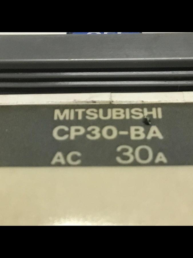 Used MITSUBISHI 30 Amp Circuit Protector CP30-BA-3P-30A #119609