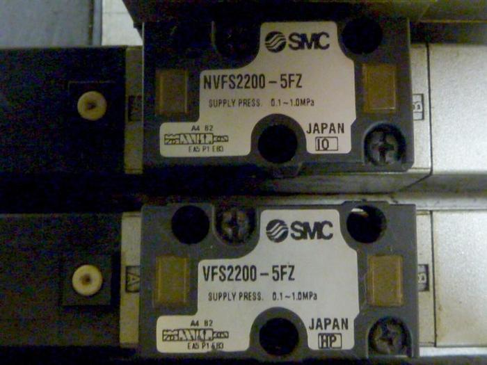 Used SMC Control Block w/ Valves NFVS2600-5FZ #60120