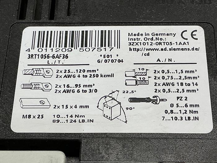 Used SIEMENS 3RT1056-6AF36