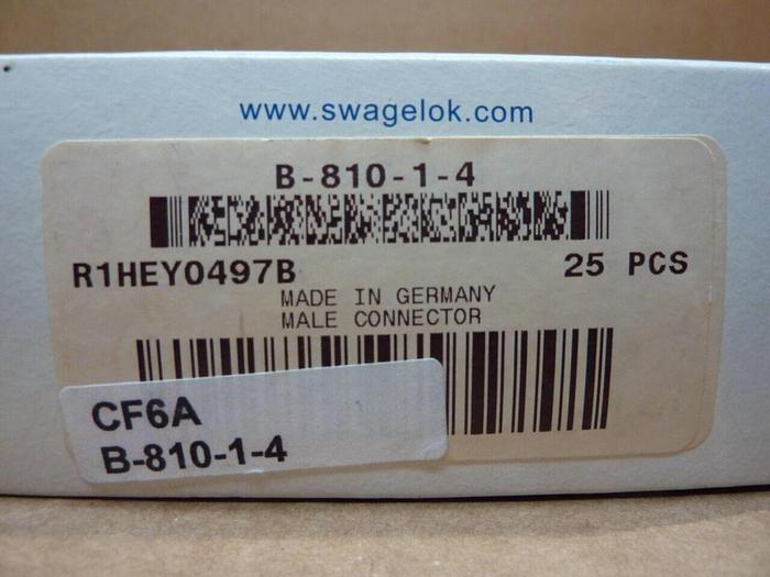 SWAGELOK Brass Tube Fitting B-810-1-4 #39492