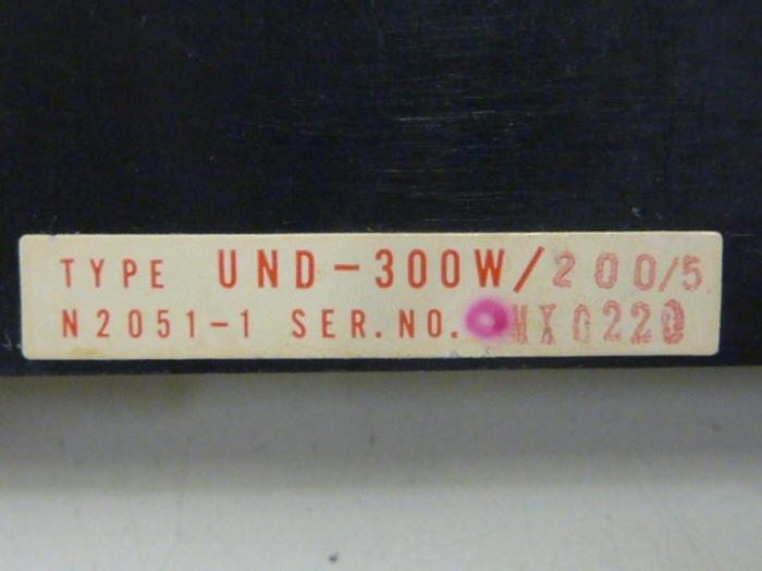 Used YASKAWA Current Transformer UND-300W/200/5 #67458