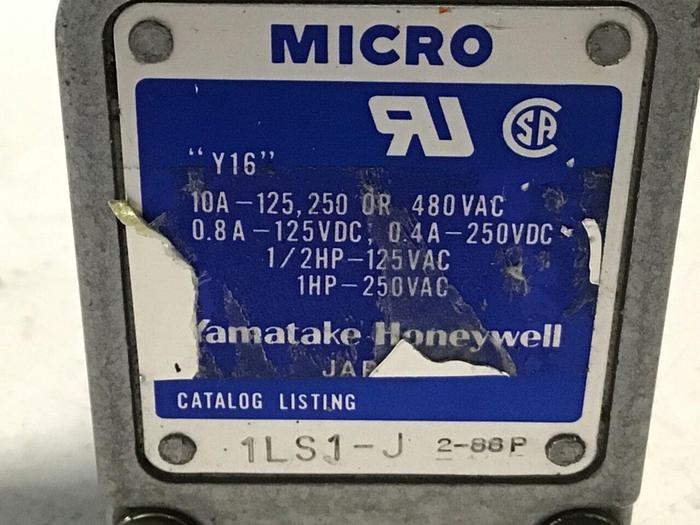 Used YAMATAKE Micro Limit Switch 1LS1-J #122162