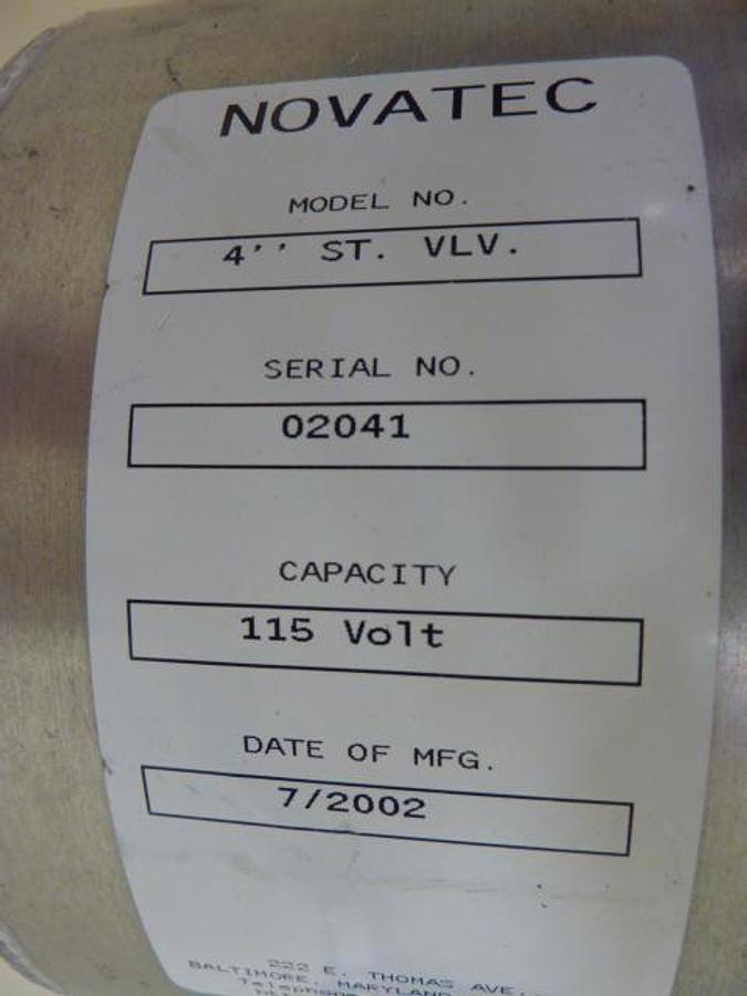 Used NOVATEC Station / Tee Valve 4IN ST VLV USED