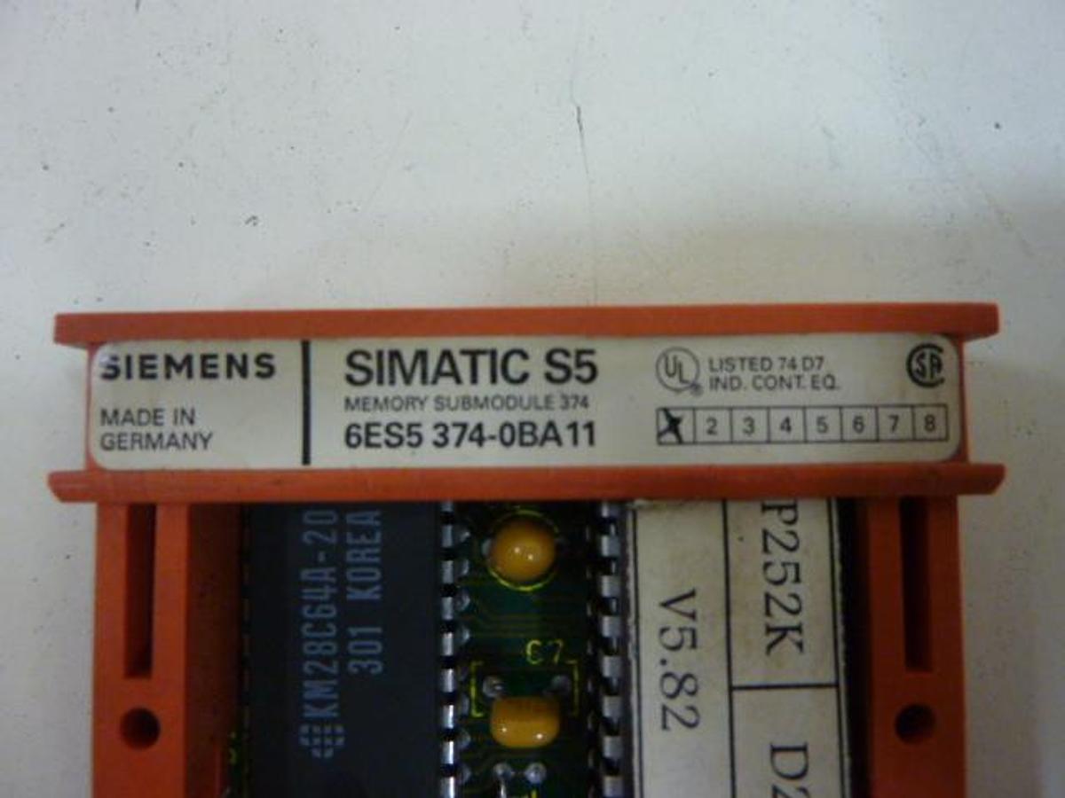 Used SIEMENS / VAN DORN SIMATIC S5 Memory 6ES5 374-0BA11 Used