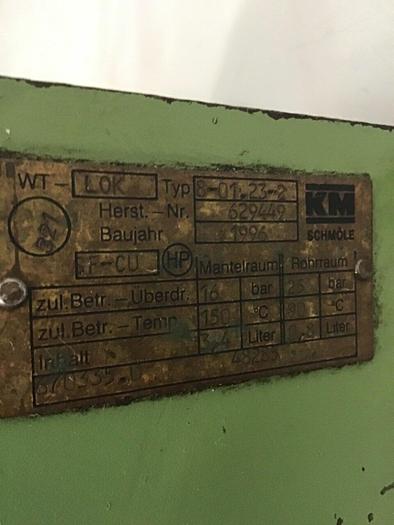 Used KM SCHMOLE Heat Exchanger 8-01.23-2 Used